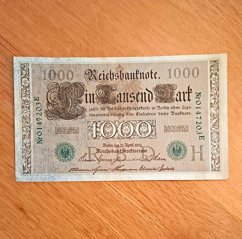 Reichsbanknote deutsches reich - deutsches,