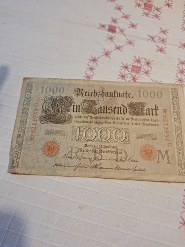 Reichsbanknote 1000 mark 1910 - reichsbanknote,