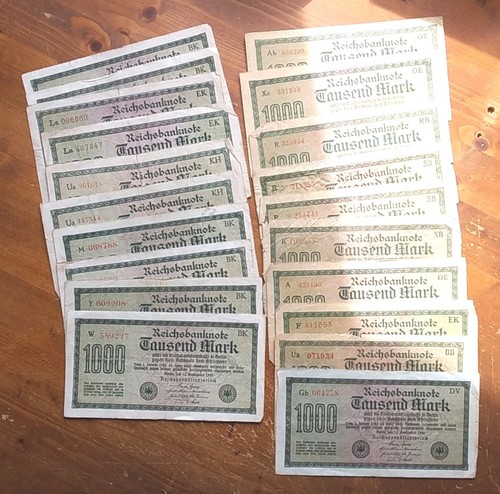 20x 1000 mark - 1000, reichsbanknote