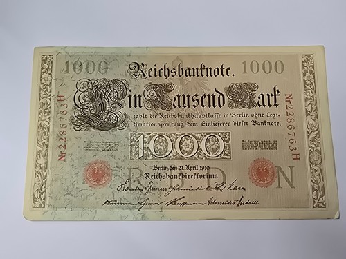 1000 mark reichsbanknote - reichsbanknote, 21