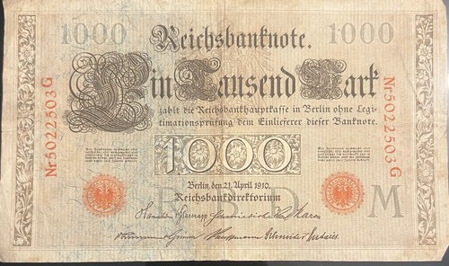 Deutsches reich reichsbanknote - deutsches,