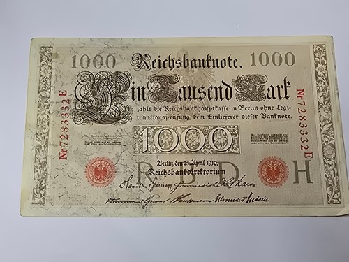 1000 mark 1910 reichsbanknote - mark,