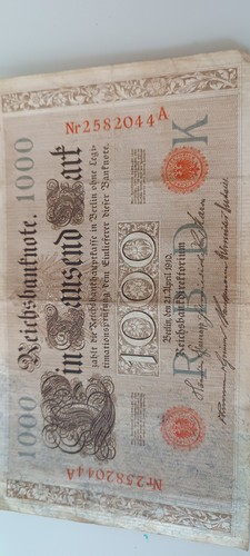 Reichsmark 1000er banknote vom - banknote,
