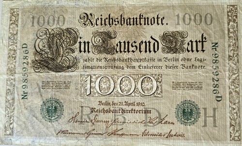 1000 reichsmark schein - reichsmark,