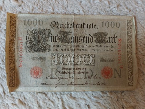 Reichsbanknote 1000 mark - reichsbanknote,