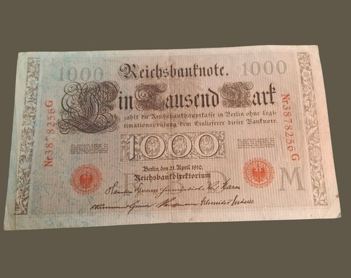 Reichsbanknote 1000 mark - reichsbanknote, mark,
