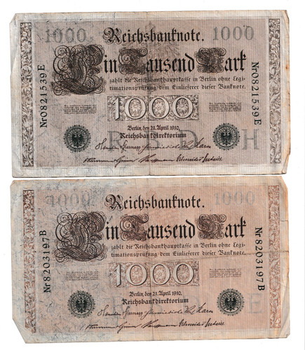 Reichsbanknoten 1000 mark - 1000,