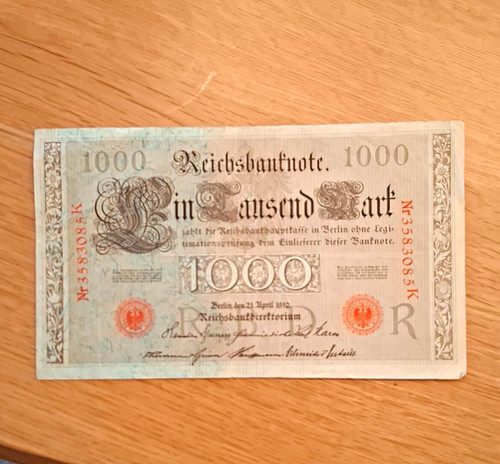 Deutsches reich reichsbanknote - reich,
