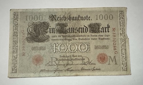 Banknote 1000 reichsbanknote - banknote,