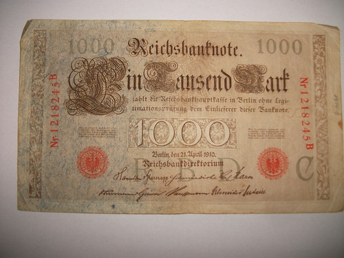 Orginal reichsbanknote 1000 - orginal,
