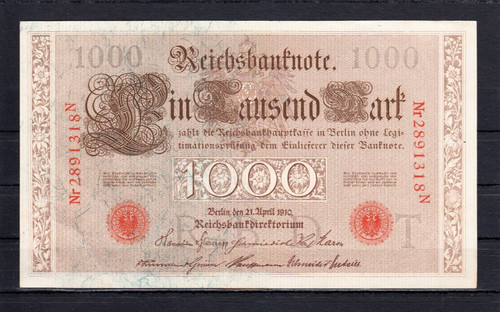 1000 mark 1910 - mark, v.
