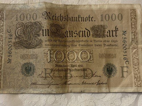 Reichsbanknote 1000 mark - mark, vom