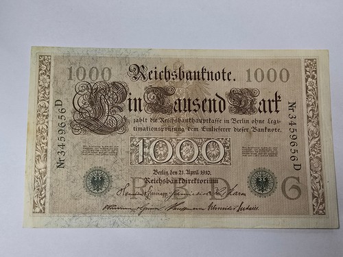1000 mark 1910 reichsbanknote - mark,