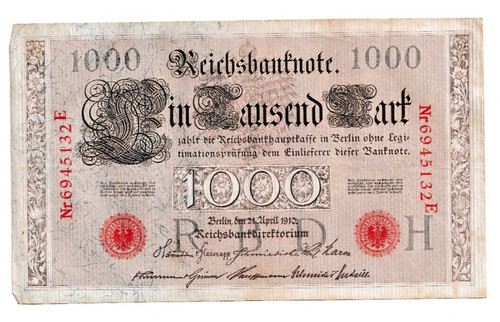 Reichsbanknote 1000 mark 1910 - 1000,