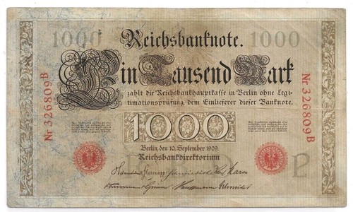 Reichsbanknote 1000 mark 1909 - 1000,