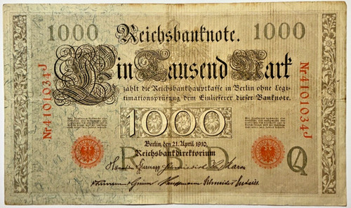 Deutsches reich 1000 - deutsches, mark