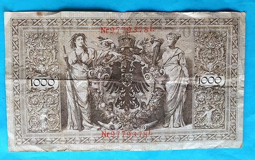 1000 mark reichsbanknote 1910 - mark,