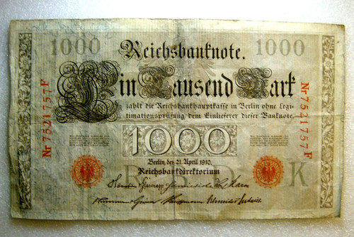 Reichsbanknote 1000 mark - reichsbanknote,