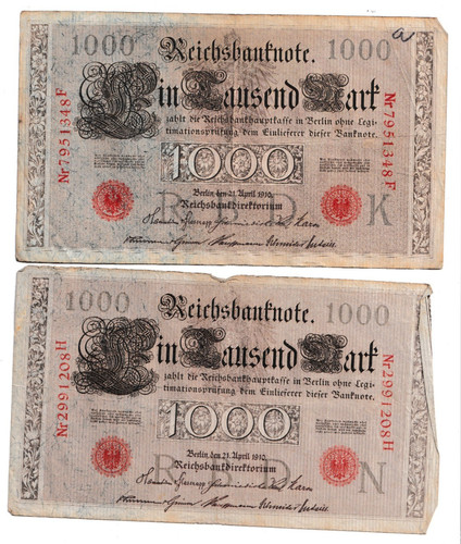Reichsbanknoten 1000 mark - reichsbanknoten,