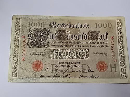 1000 mark 1910 reichsbanknote - 1000,
