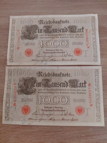 Reichsbanknote 1000 mark - reichsbanknote,