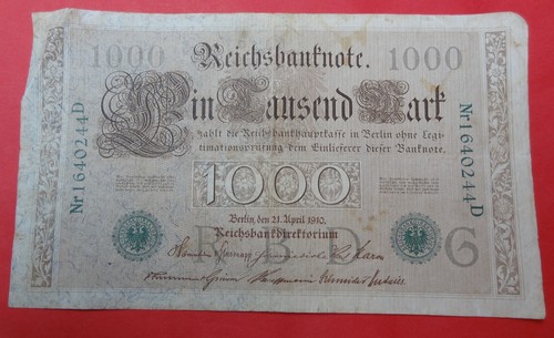 Reichsbanknote 1000 mark - reichsbanknote,