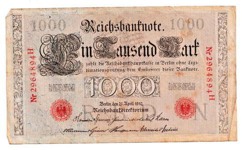 Reichsbanknote 1000 mark - 1000,