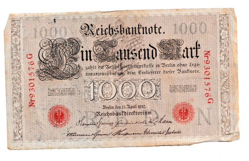 Reichsbanknote 1000 mark 1910 - mark,