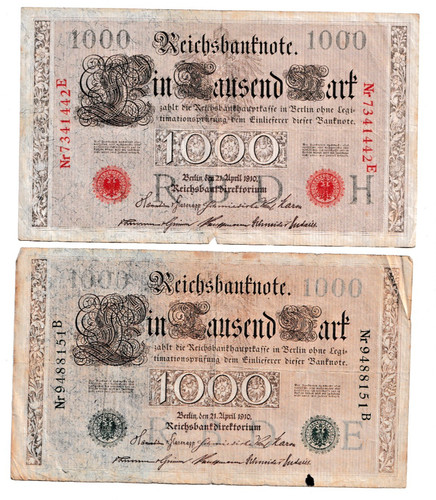 Reichsbanknote 1000 mark 1910 - 1000,