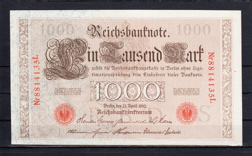 1000 mark 1910 ro - v., (ro