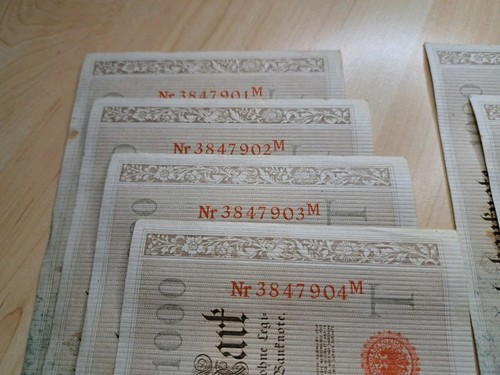 Banknoten 1000 mark 1910 - banknoten,