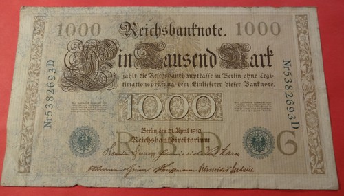 Reichsbanknote 1000 mark 21 - reichsbanknote,