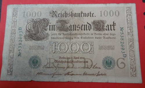 Reichsbanknote 1000 mark - reichsbanknote, 21