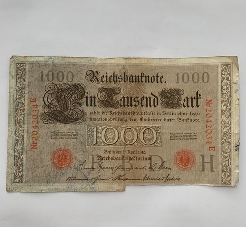 Reichsbanknote 1000 mark - reichsbanknote, mark.