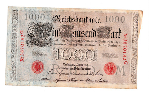 Reichsbanknote 1000 mark - 1000, 1910