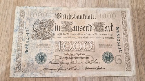 Reichsbanknote 1000 mark - reichsbanknote,,