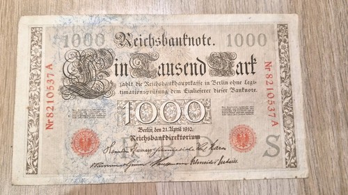 Reichsbanknote 1000 mark - reichsbanknote,,