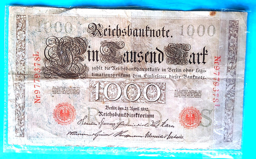 1000 mark reichsbanknote 1910 - mark,