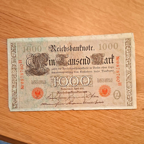 Deutsches reich reichsbanknote - reich,