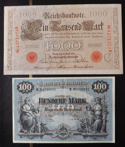 100 und 1000 - mark, lot