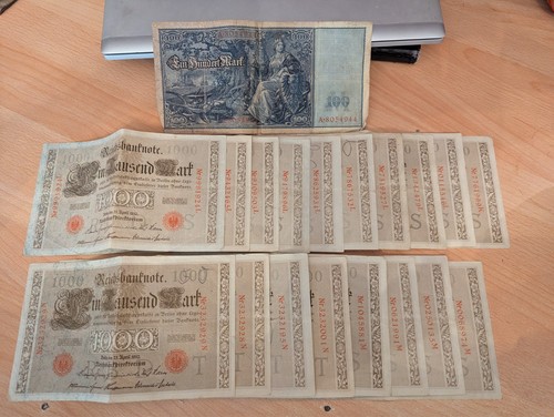 Reichsbanknote 1000 100 mark - reichsbanknote,