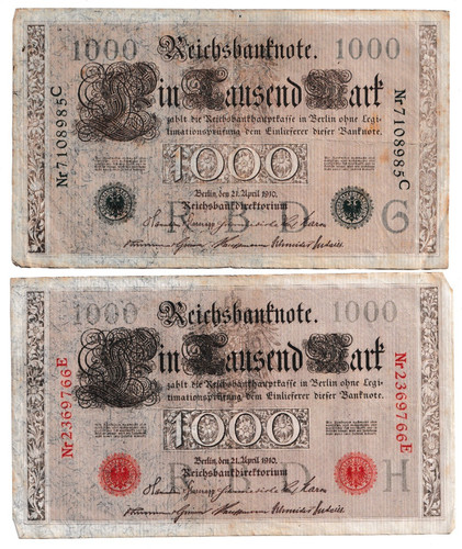 Reichsbanknote 1000 mark 1910 - mark,