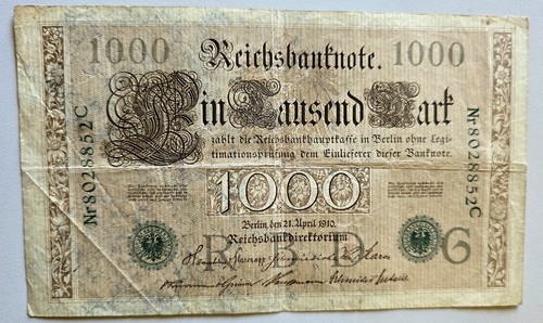 1000 reichsmark schein 1910 - 1000,