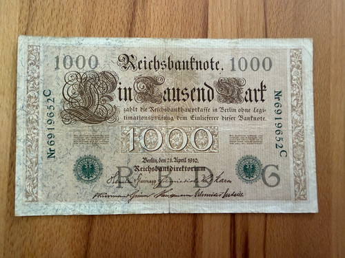 Deutsches reich 1000 mark 1910 - deutsches,