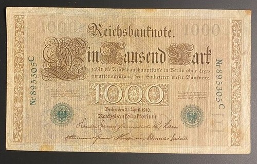 Banknote 1000 mark 1910 - banknote,
