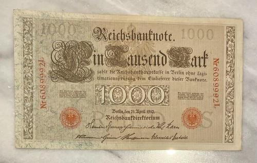 1000 mark reichsbanknote vom - reichsbanknote,