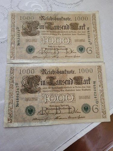 Banknote reichsbanknote 1000 - 2,