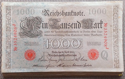 1000 mark reichsbanknoten - 25, x
