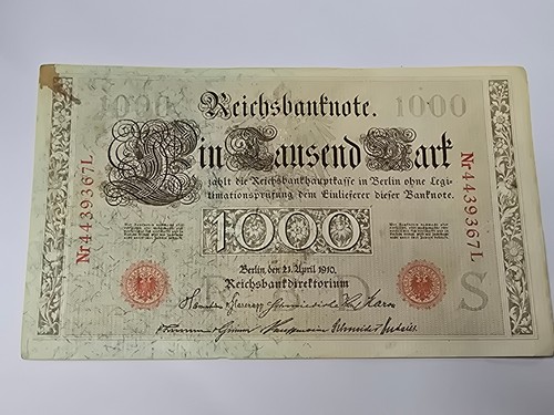 1000 mark 1910 - mark, reichsbanknote
