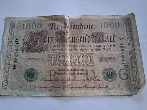 Reichsbanknote 1000 mark - reichsbanknote,